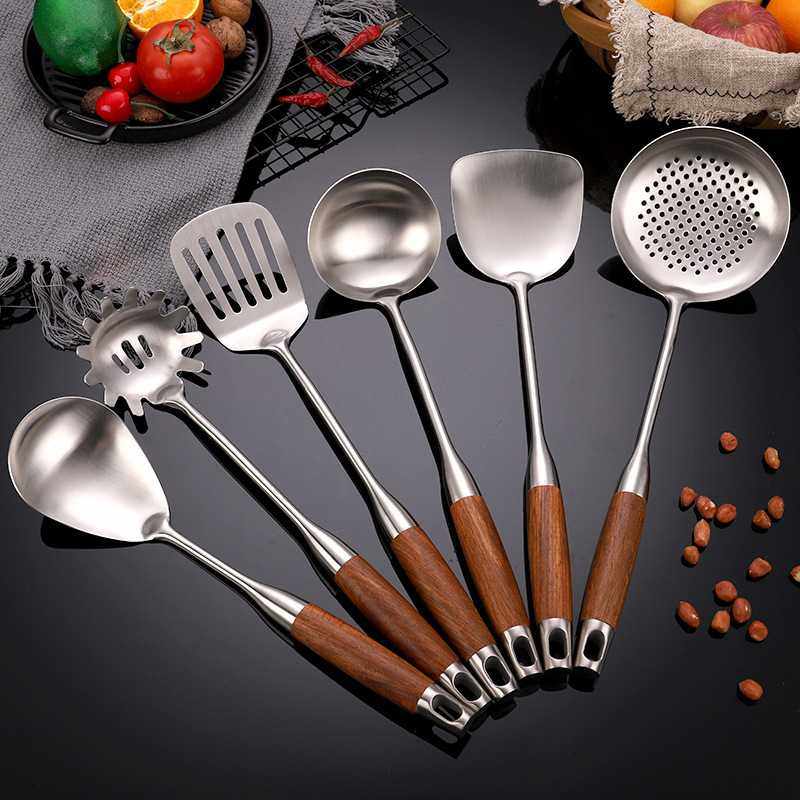 304加厚不锈钢锅铲花梨木柄家用厨房烹饪菜铲子大漏勺子,厨房/烹饪用具,全套勺铲,淘宝优惠券,粉丝福利购,淘宝优惠卷