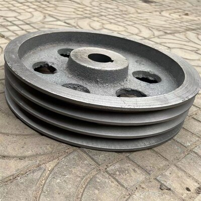 皮带轮A型B型三槽60-200传送轮皮带盘 三角皮带轮 电机轮铸铁带轮