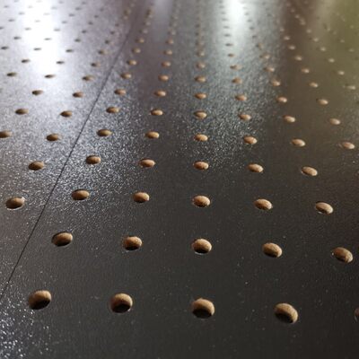 中纤板密度洞洞板木板冲孔定制室内墙面装饰木质木纹吸音墙展示架