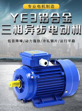 工厂现货明牌YE3/YS/YE4-80M1-4-0.55W二级能效铝壳电机