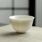 65ML羊脂玉白瓷茶杯品茗杯功夫茶具茶杯家用茶杯套组主人杯茶盏