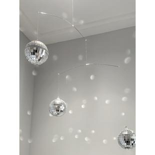 星星夜空反光挂饰阳光捕手星球吊饰宇宙星空反光灯球平衡挂饰