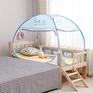 蒙古包卡通宽70 1m三门小蚊帐 儿童床免安装