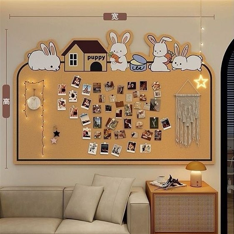 拍立得照片毛毡展示创意相册相片墙面装饰背景荣誉打孔墙贴留言板