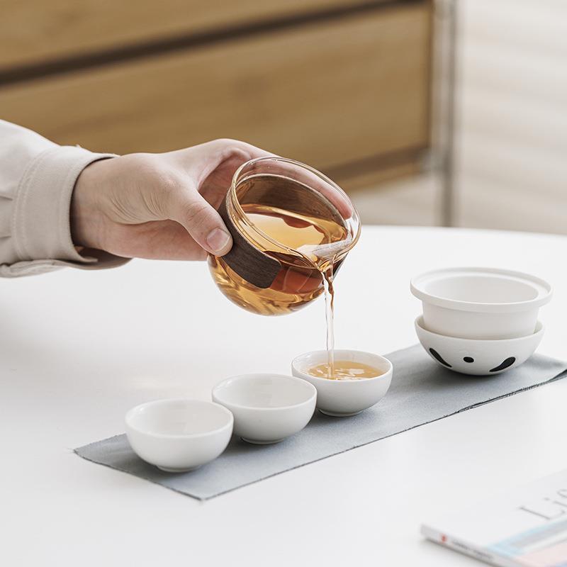 成都文创熊猫旅行茶具 户外便携旅行快客杯 团建会议年会商务伴手