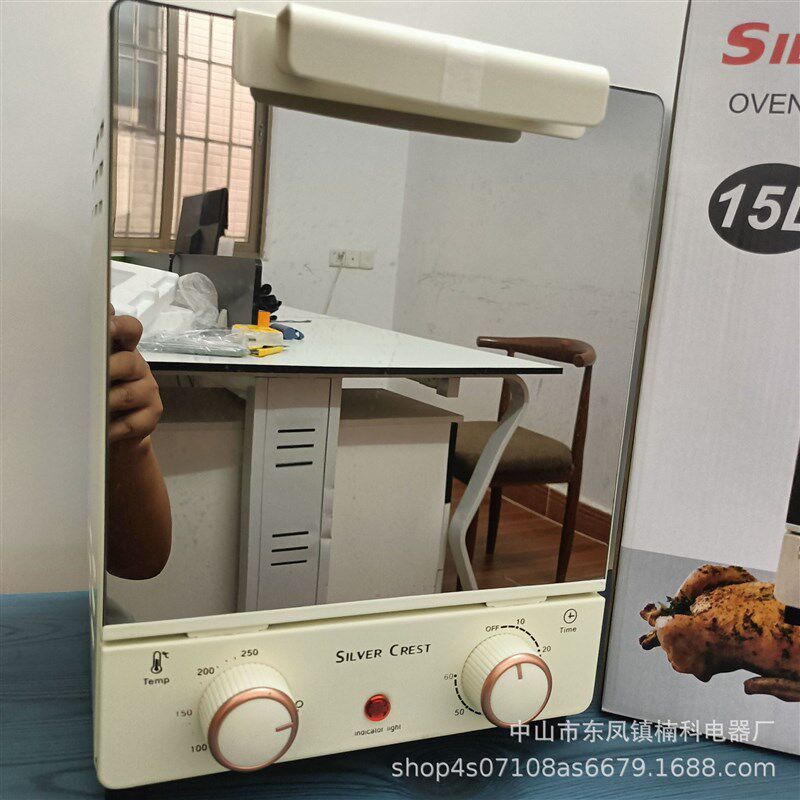 跨境英文15L烤箱家用大容量烘培面包蛋糕机镜面烤箱家用电烤炉