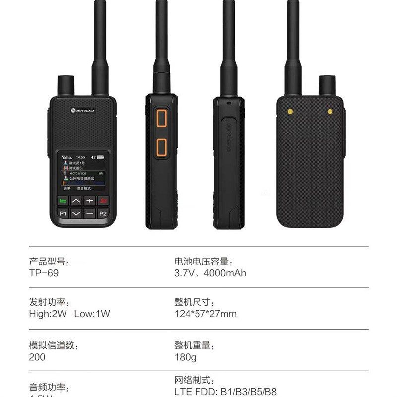 5G双模公网模拟对讲机5000公里全国户外手持机插卡没信号可对讲