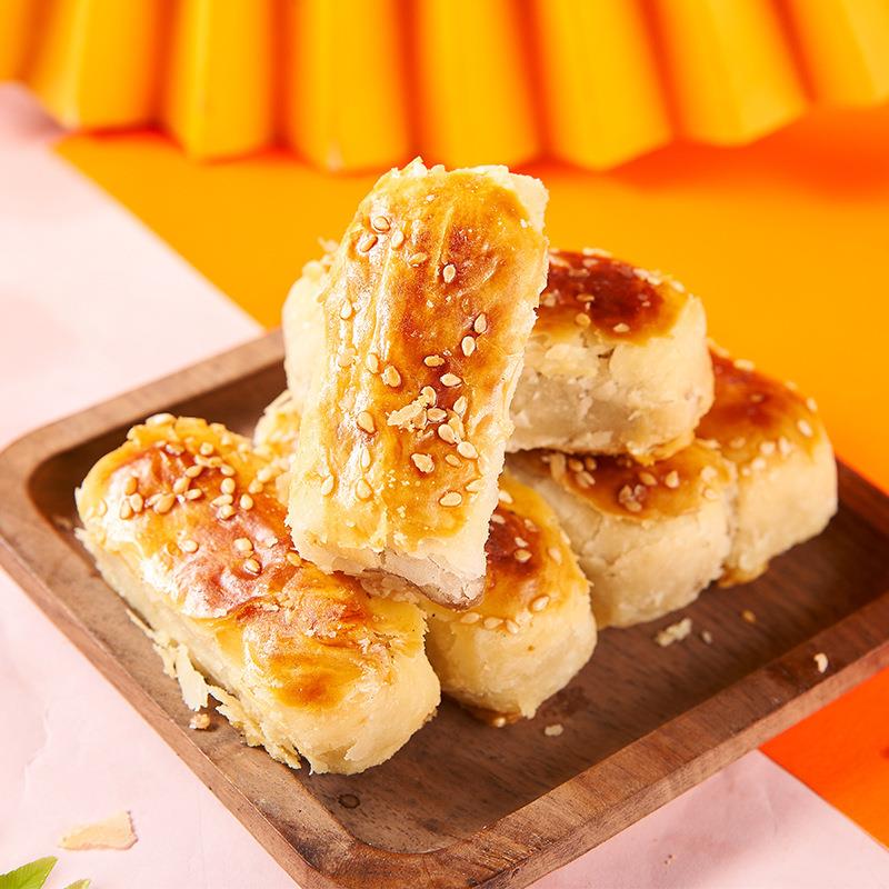 宫廷糕点铺葱油酥饼四川特产成都文殊院老号传统手工老式点心