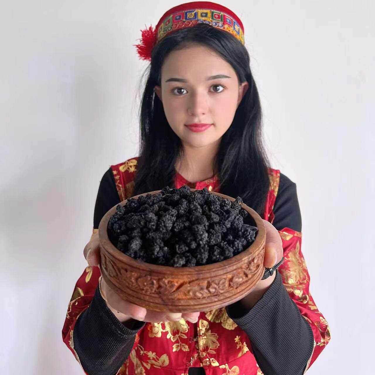 桑葚干新疆桑甚桑椹茶黑桑葚新鲜500g泡茶黑桑椹特产新货无沙泡水