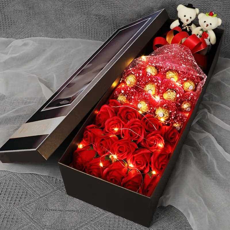 费.列罗巧克力香皂玫瑰花束生日情人节礼物送女友老婆实用创意礼