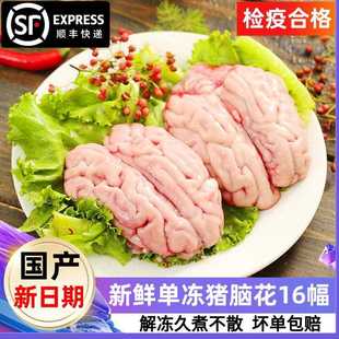 猪脑新鲜国产猪脑花猪脑子精品冷冻顺丰包邮商用火锅烧烤食材