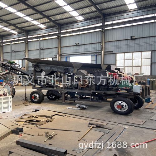 800-800柴油动力发电锤式破碎机移动车 青石粉碎机 石子制砂机