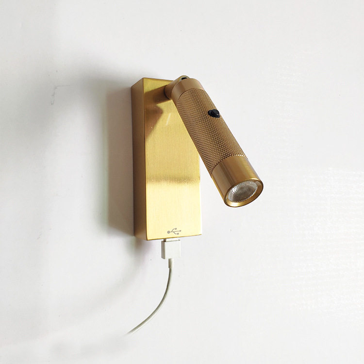 2019新款 USB阅读壁灯 酒店客房卧室床头壁灯 明装3W L