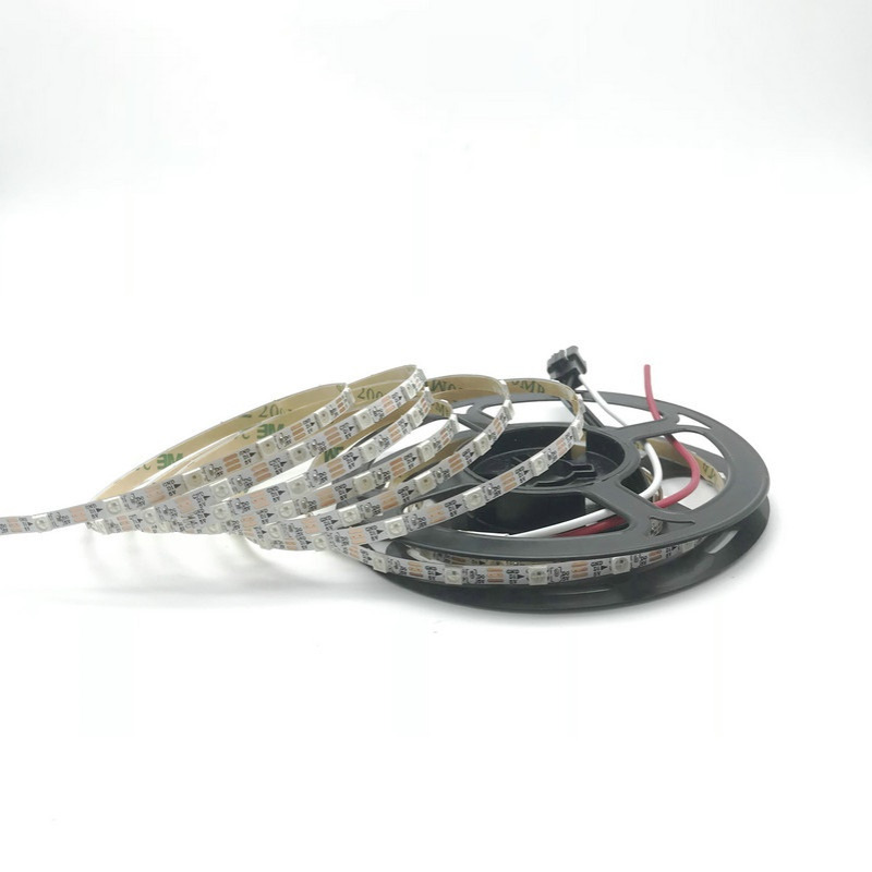 4mm宽版低压5V幻彩变色灯带内置6812IC 60灯3535RGB幻彩LED软灯条