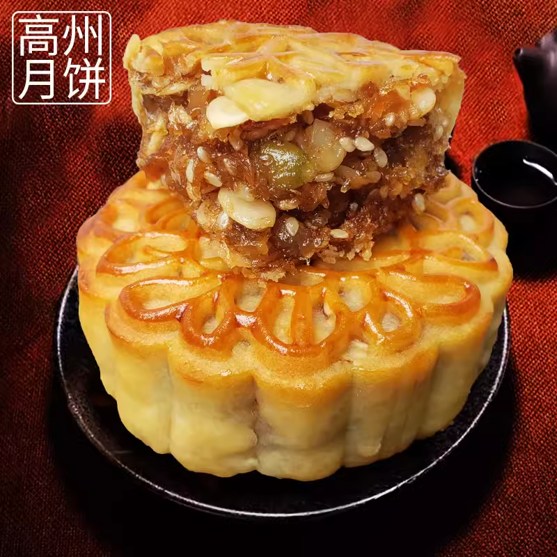 广东高州加头五仁月饼老