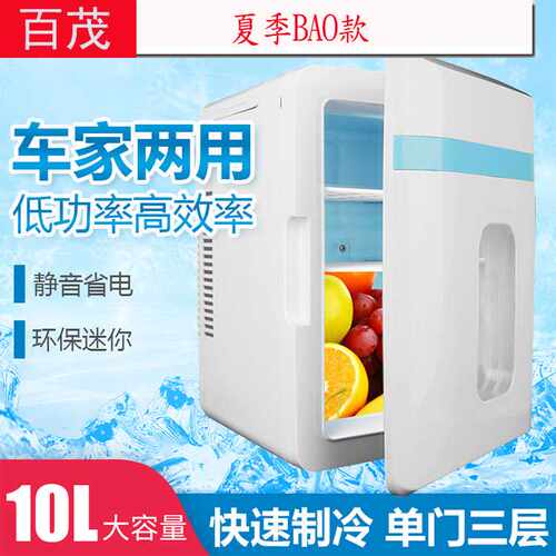 车载电器迷你汽车小冰箱家车两用10L冷暖箱 12/220V通用车载冰箱