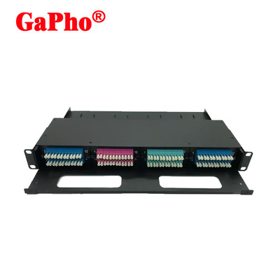 1U光纤配线架48芯/96芯MPO/MTP-内置4*光纤盒式模块（空壳）光缆
