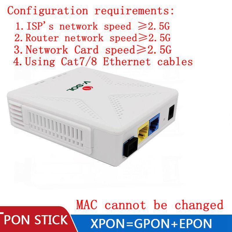 替代猫棒全新2.5G EPON GPON XPON ONT V-2802 -RH带PPPOE