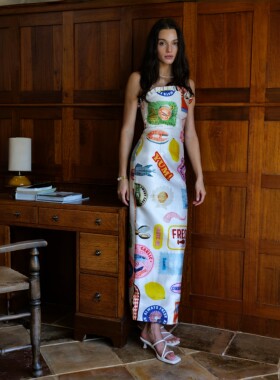 we are kindredFLORENCE  明信片白色吊带可拆卸修身连衣裙