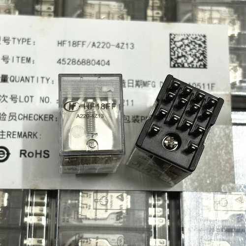 询价HF18FF/A220-4Z13 宏发中间继电器 HF18F/A220-4Z1D 现货