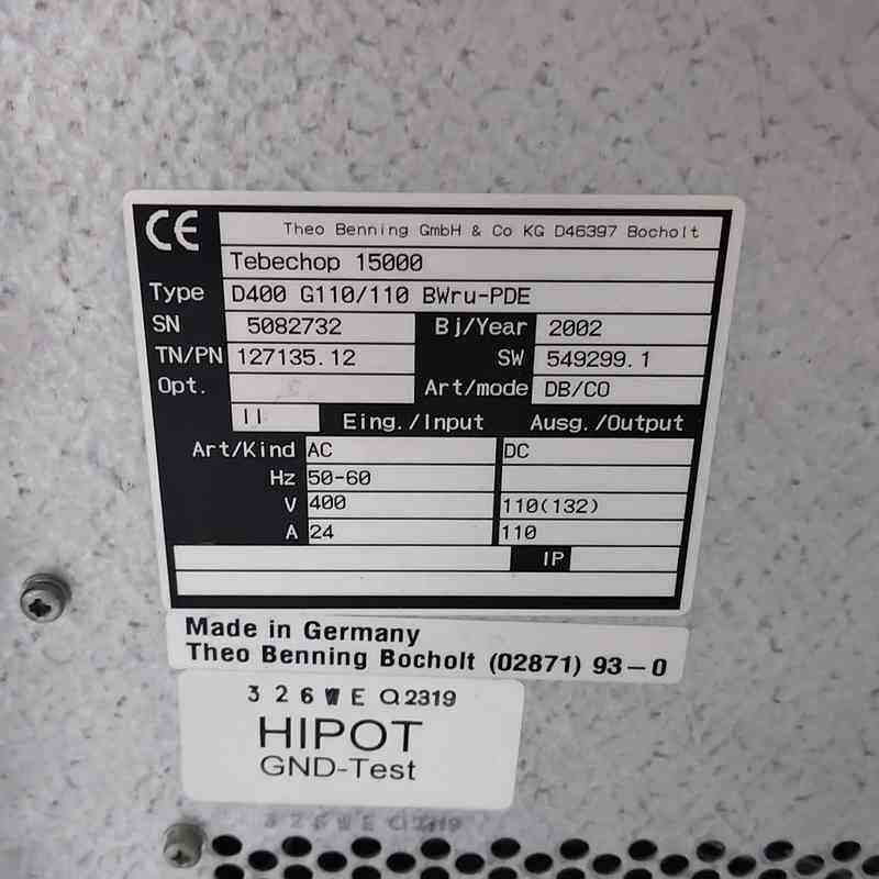 Tebechop 15000，德国，型号D400 G11