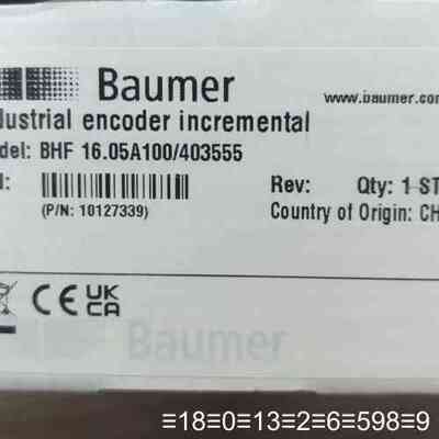 Baumer堡盟工业增量编码器 BHF 16.05A100/议价