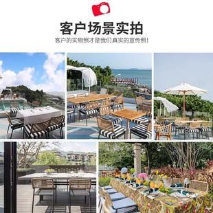 户外露天天台藤编桌椅室外花园庭院多人聚会餐桌防水防晒椅子组合