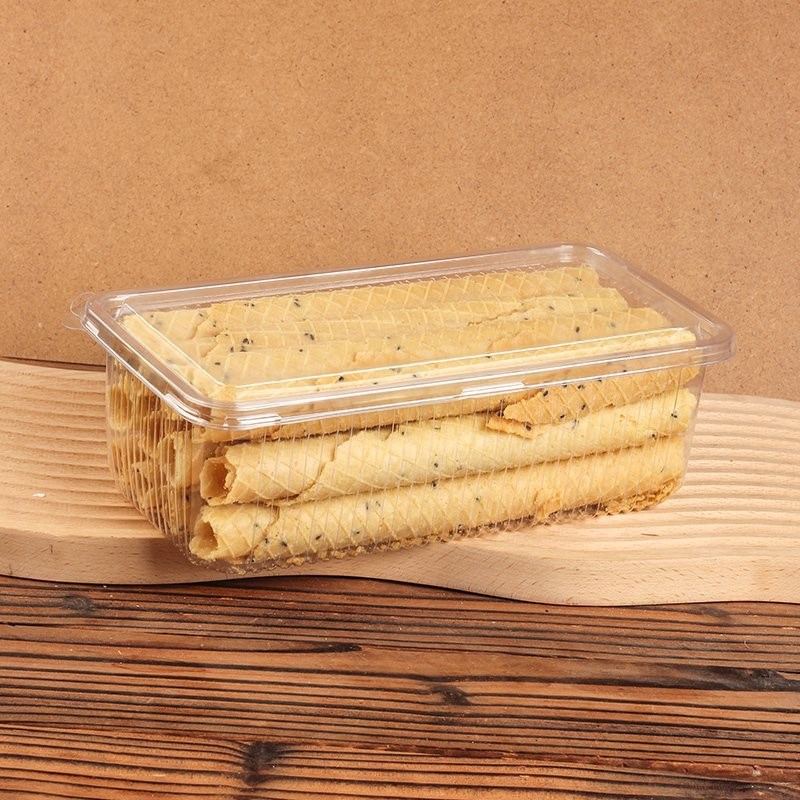 烘焙手工蛋卷包装盒鸡蛋卷西点一次性透明防潮打包保鲜盒