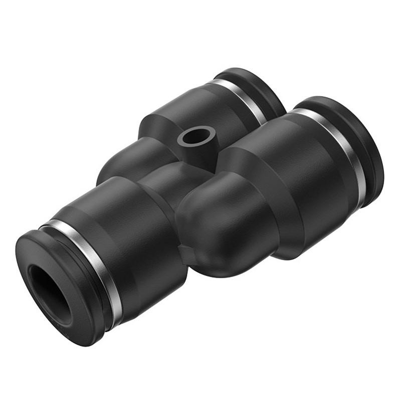 TPM朝日气动三通Y型气管快速接头PY6/8/10/12/16 变径快插PWY12-8