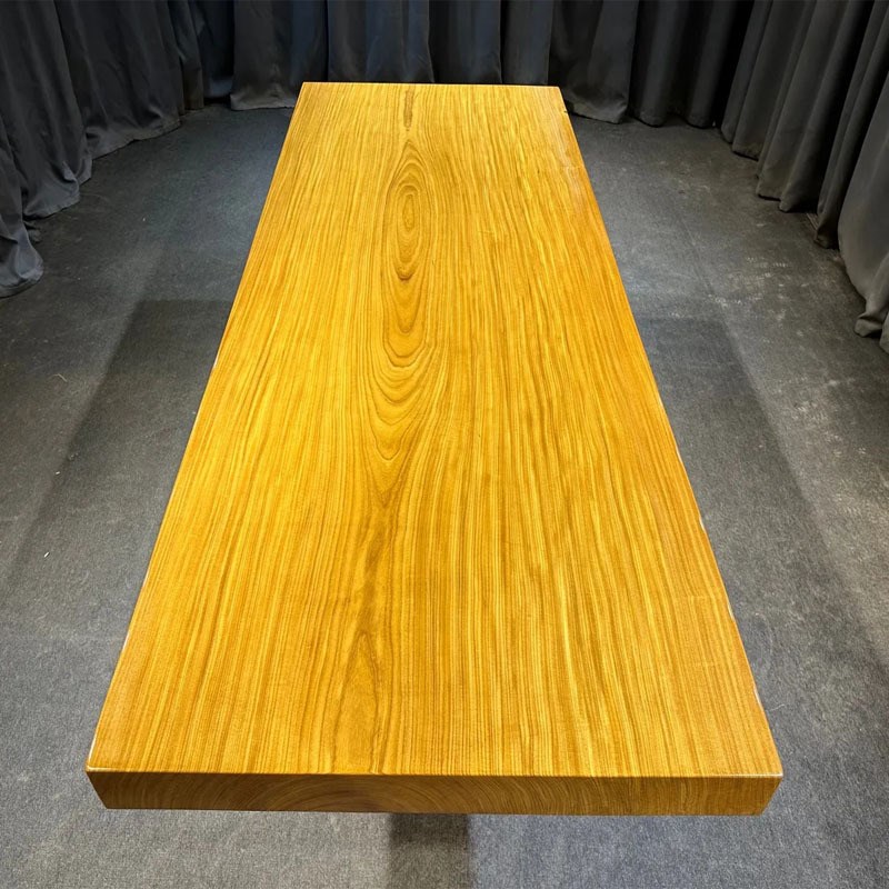 柚木实木大板桌茶桌茶台黄花梨原木餐桌巴花大板办公桌会议桌整块