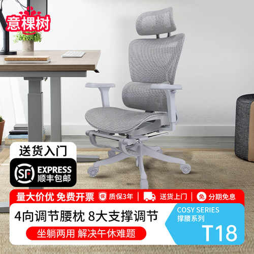意棵树人体工学可躺久坐电脑椅