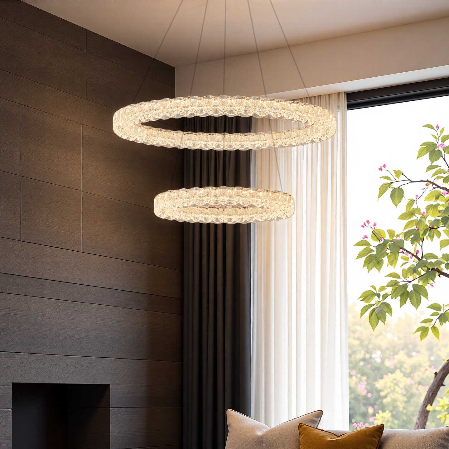 意式轻奢客厅吊灯2025新款