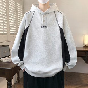 青少年卫衣男款2026新款春秋男生酷帅高级感初高中学生连帽外套