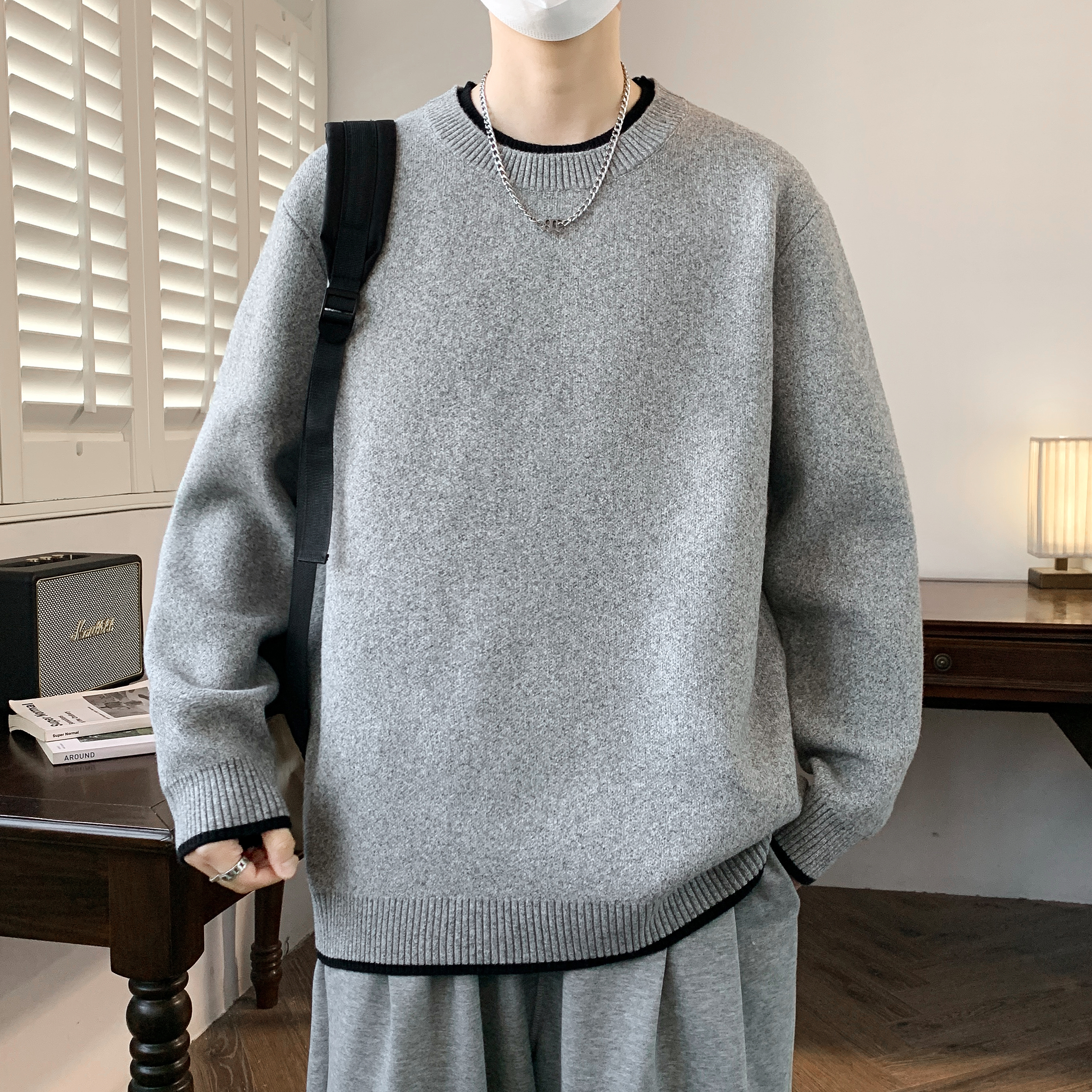 青少年毛衣男款冬季加厚针织衫