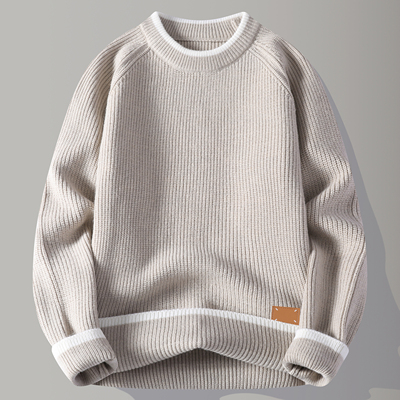 2025新款加厚秋冬季帅气圆领毛衣