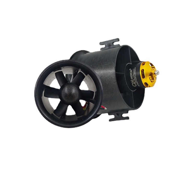 群汐edf70涵道6叶3800kv无刷外转电机4S涡喷风扇风机电动机固定翼