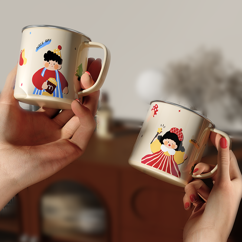 316不锈钢杯子食品级儿童水杯家用幼儿园宝宝学饮杯牛奶口杯带盖,餐饮具,随手杯,淘宝优惠券,粉丝福利购,淘宝优惠卷