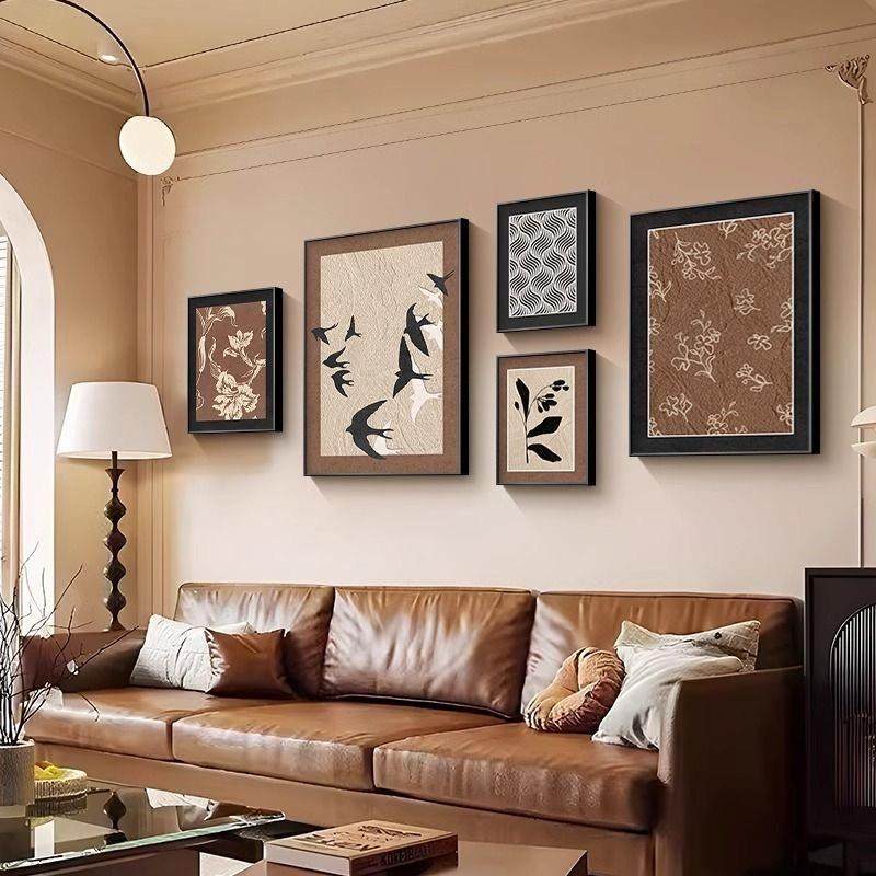 中古风客厅装饰画斋浦尔花园沙发背景墙挂画法式复古艺术组合壁画,家居饰品,现代装饰画,淘宝优惠券,粉丝福利购,淘宝优惠卷