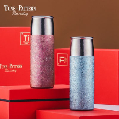 TUNE-PATTERN双层纯钛保温杯茶水分离泡茶杯男女士高端钛杯水杯子