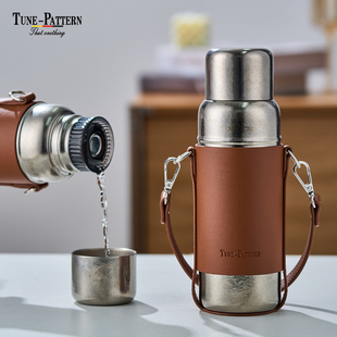 TUNE-PATTERN纯钛杯保温杯户外旅行钛壶大容量便携男女士焖茶钛杯