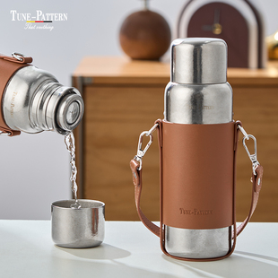 TUNE-PATTERN纯钛保温杯探索者钛杯大容量便携男女士纯钛焖茶杯钛