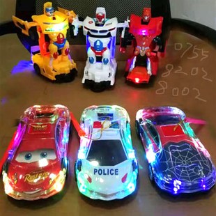 中秋节儿童手提灯笼汽车发光音乐灯笼七彩万向轮变形跑车小灯笼新