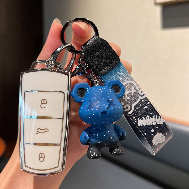 适用大众CC迈腾07/08/09/10/11/12/13/15款小车锁匙扣壳钥匙包套