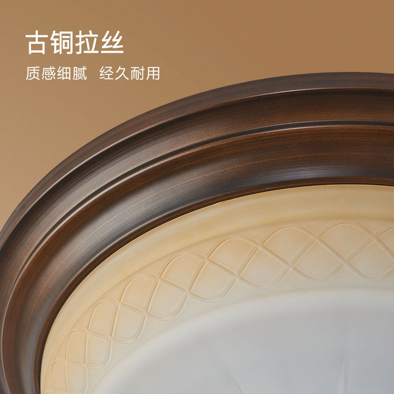 2023新款美式吸顶灯卧室灯复古led书房灯别墅阳台灯大气田园房间