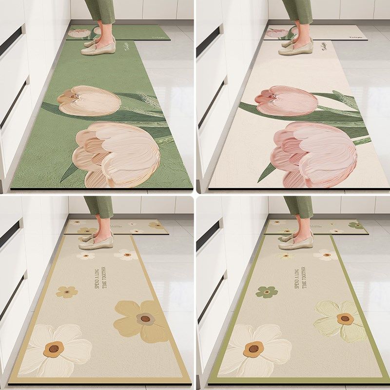 2024新款可擦免洗厨房地垫整铺防水防油防滑专用地毯耐脏定制,居家布艺,厨房地垫,淘宝优惠券,粉丝福利购,淘宝优惠卷