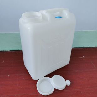 25升50斤塑料桶储水桶柴汽油白胶桶家用加厚塑料油壶酒壶扁方大口