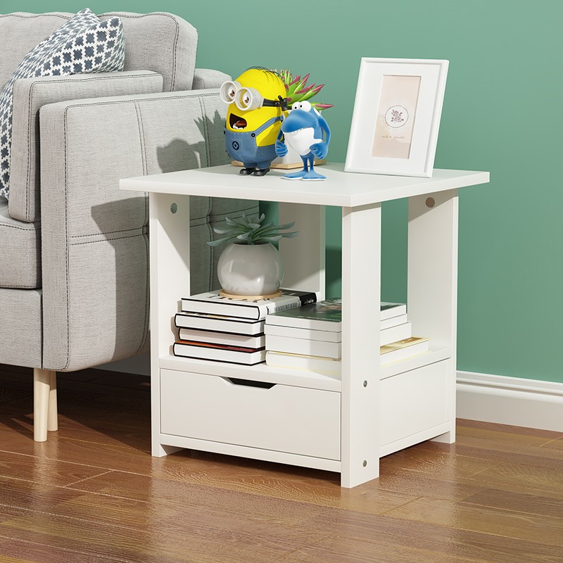 北欧茶几简约客厅家用花几小户型台木制迷你小方桌子沙发边桌角几