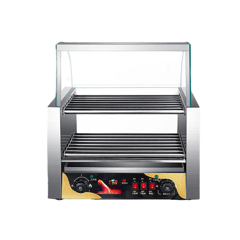 QKEJ全自动台式烤火腿肠机小型热狗机商用烤肠机小型摆摊烤香肠机