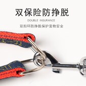 防挣脱背心式 狗狗牵引绳中型犬法斗可调节胸背带小型犬泰迪遛狗绳