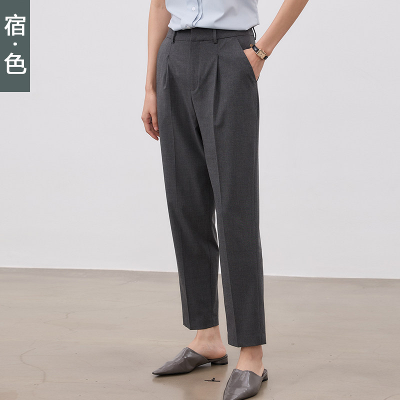 宿色职业西装裤女夏季新款薄款垂感职业正装商务裤子面试休闲裤